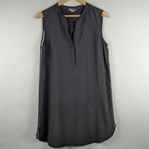 Vince Tops - Vince Black Sleeveless Tunic Dress 100% Silk M